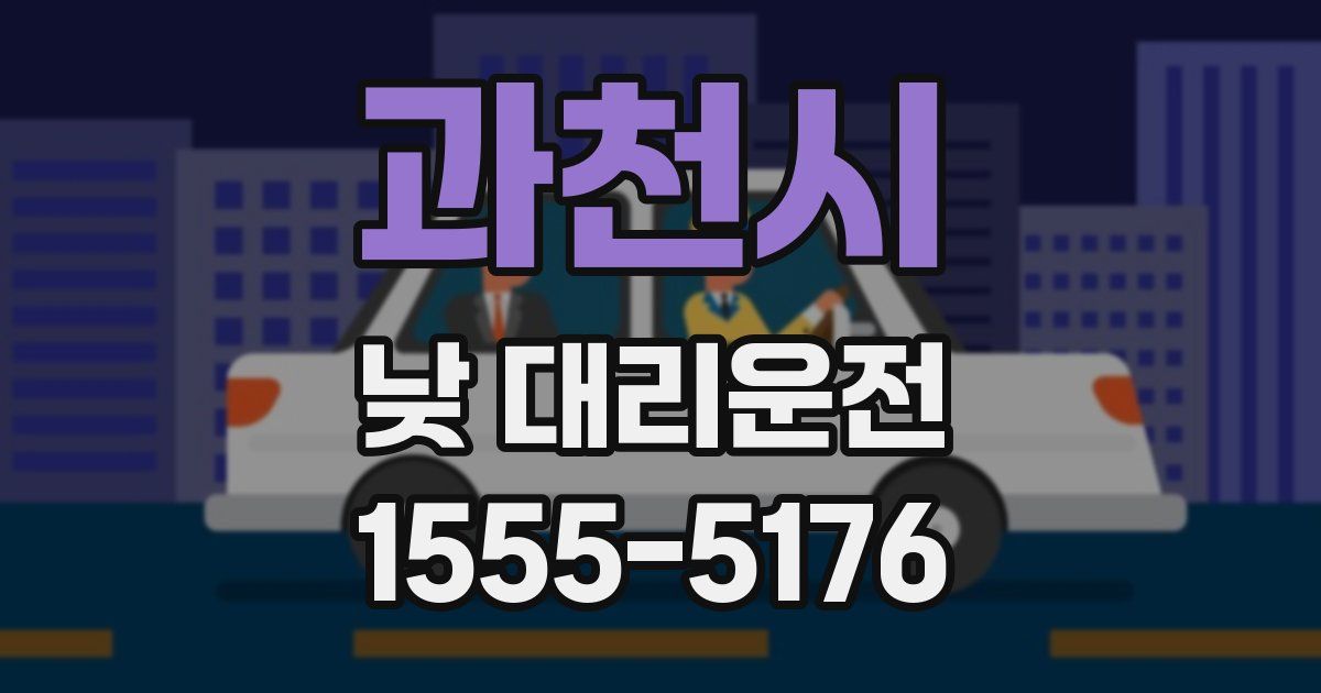 과천시 낮 대리운전