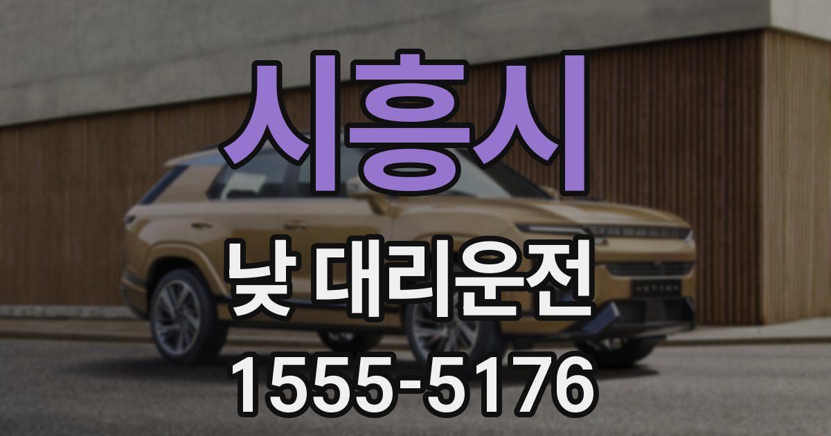시흥시 낮 대리운전