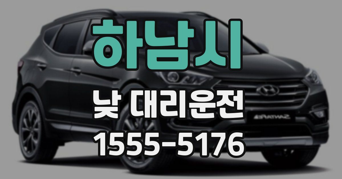 하남시 낮 대리운전