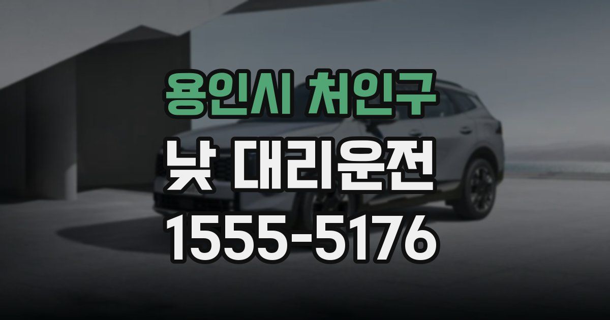 용인시 처인구 낮 대리운전