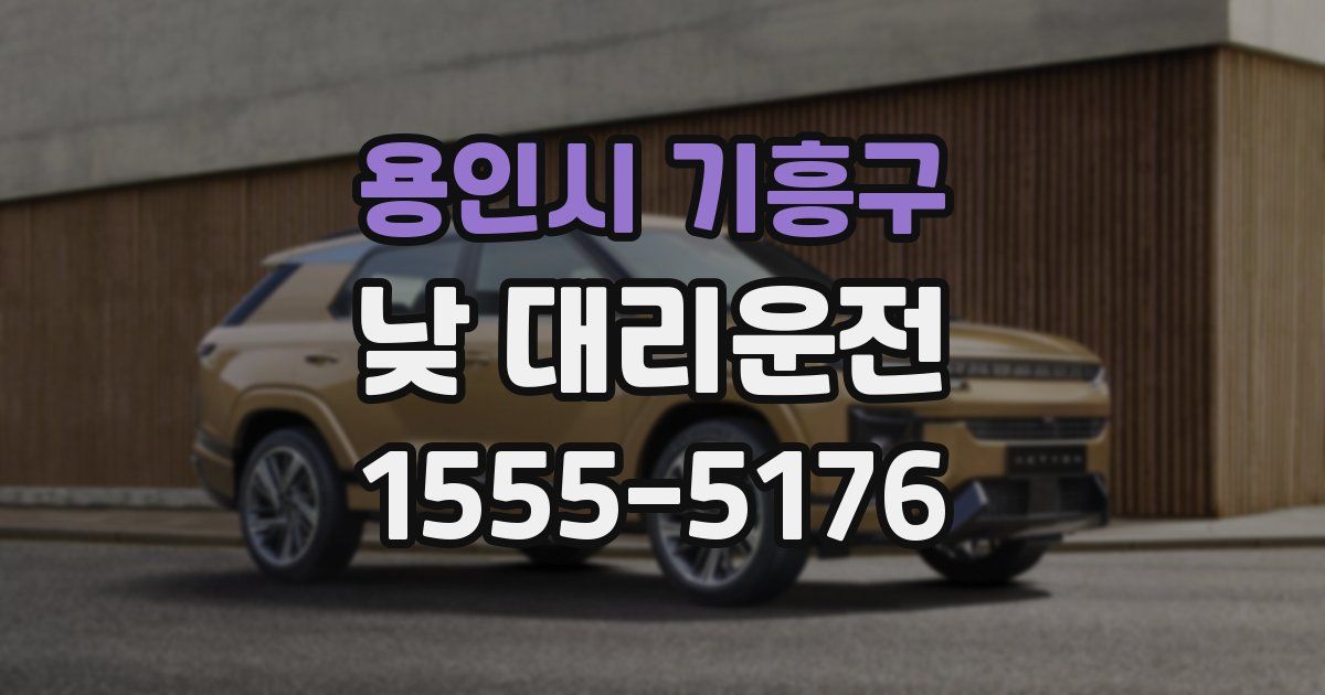 용인시 기흥구 낮 대리운전