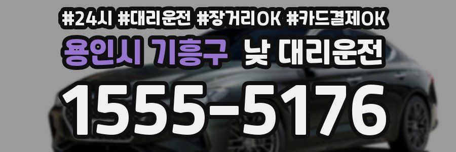 용인시 기흥구 낮 대리운전