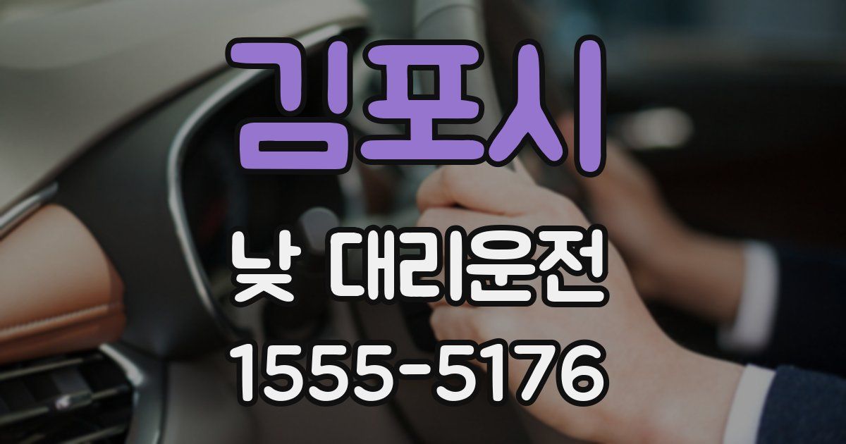 김포시 낮 대리운전