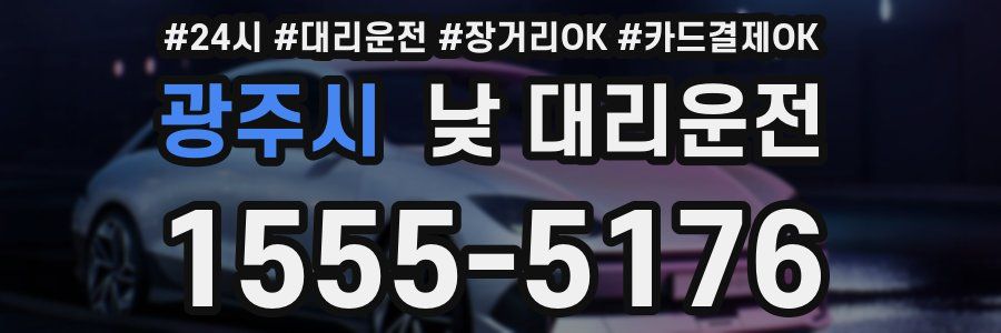 광주시 낮 대리운전