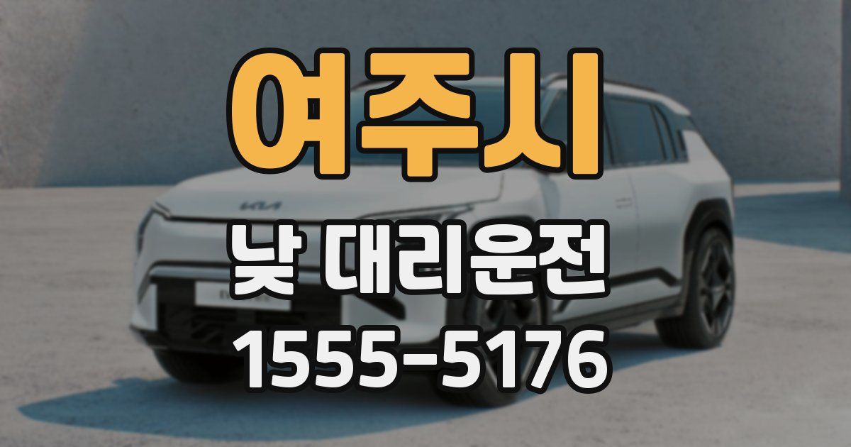 여주시 낮 대리운전