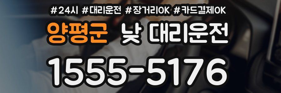 양평군 낮 대리운전