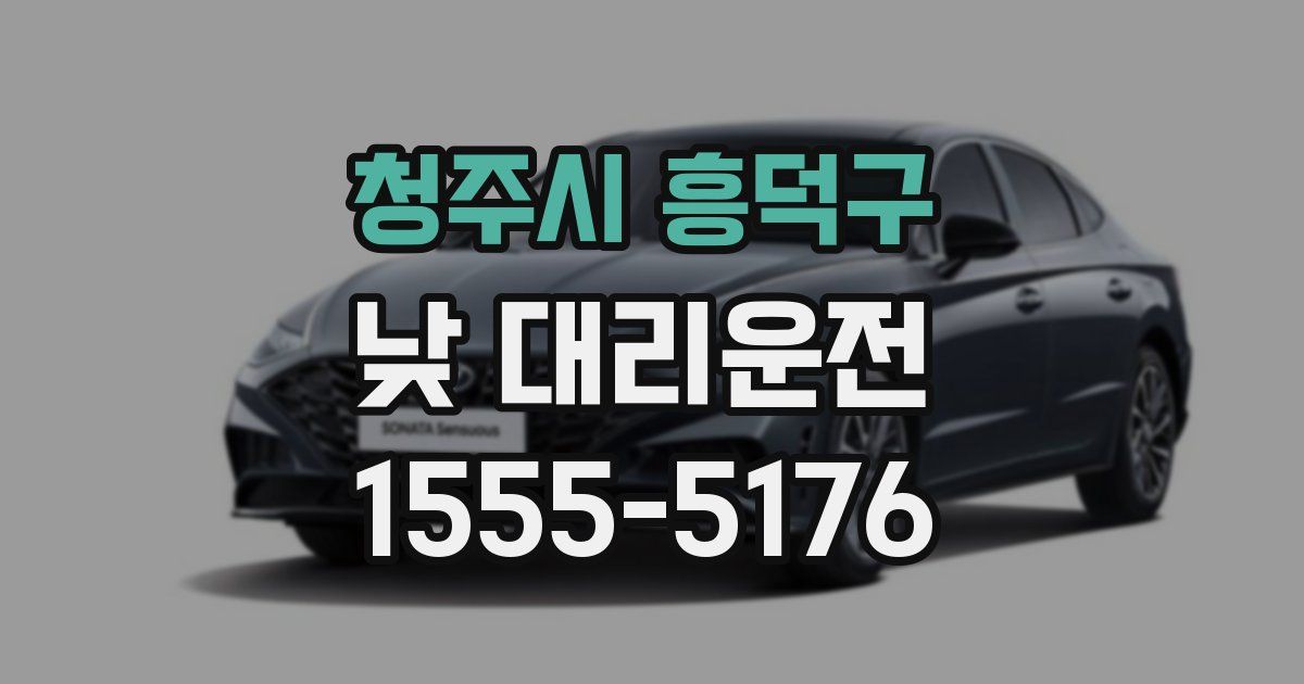 청주시 흥덕구 낮 대리운전