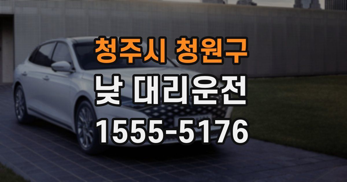 청주시 청원구 낮 대리운전