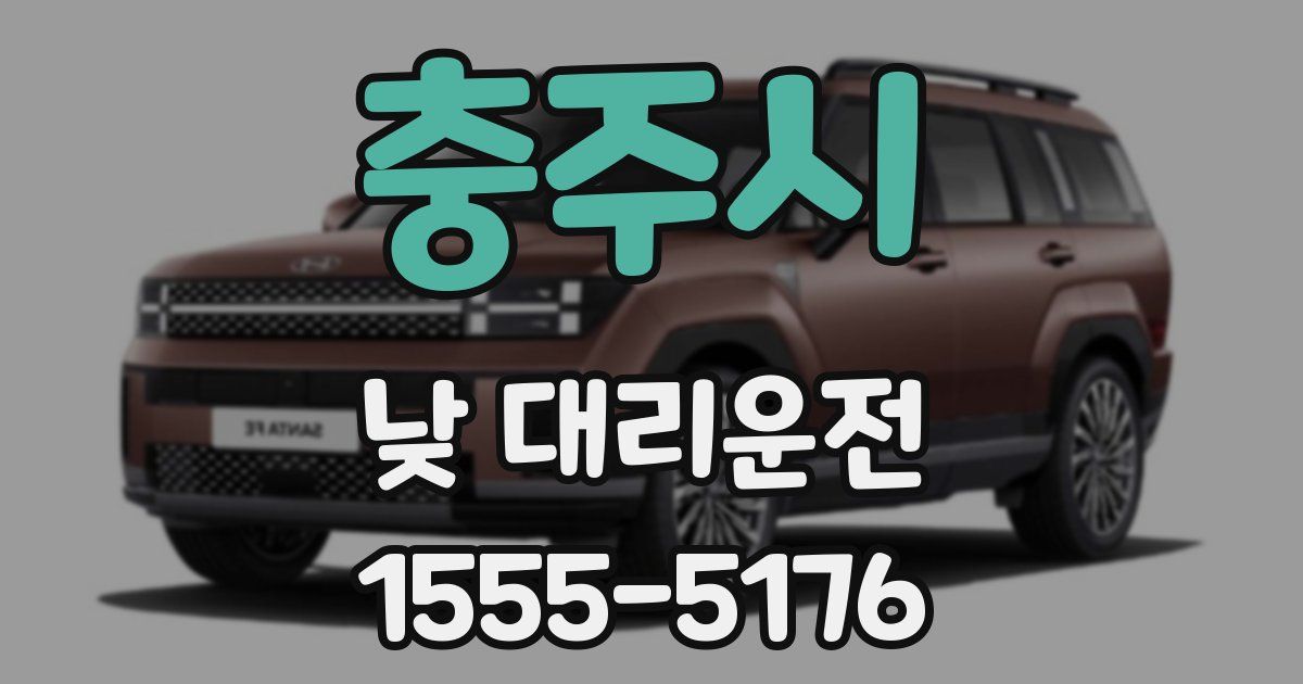 충주시 낮 대리운전