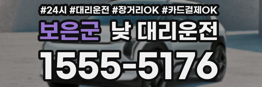 보은군 낮 대리운전