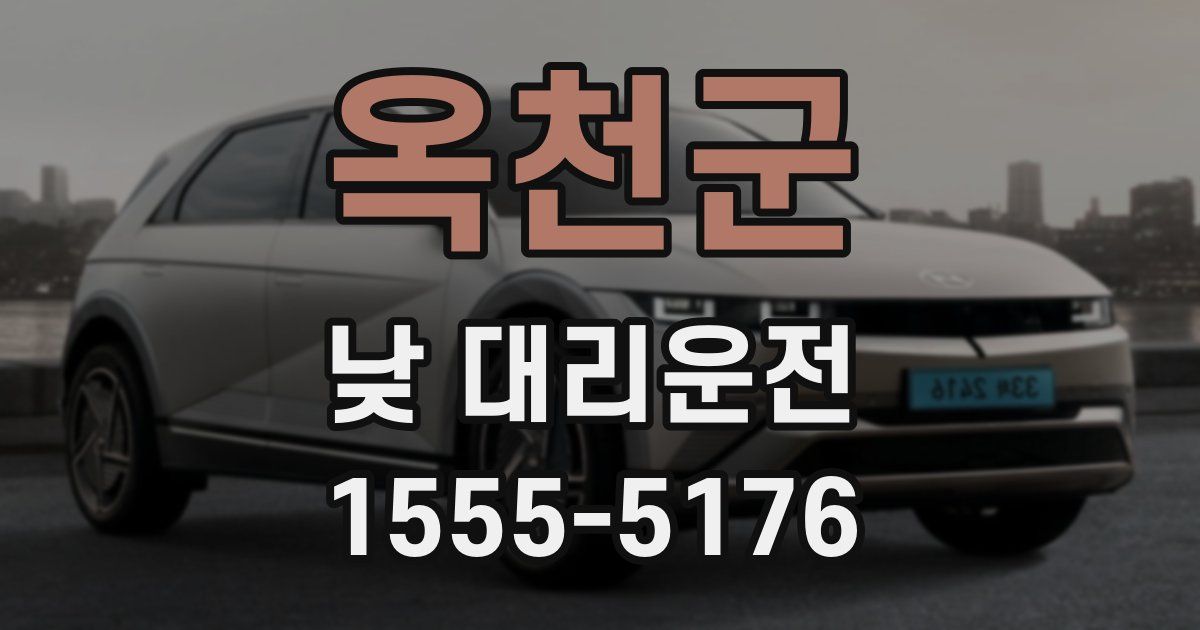 옥천군 낮 대리운전