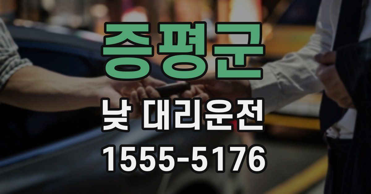 증평군 낮 대리운전