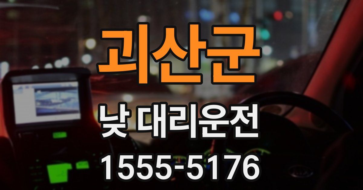 괴산군 낮 대리운전