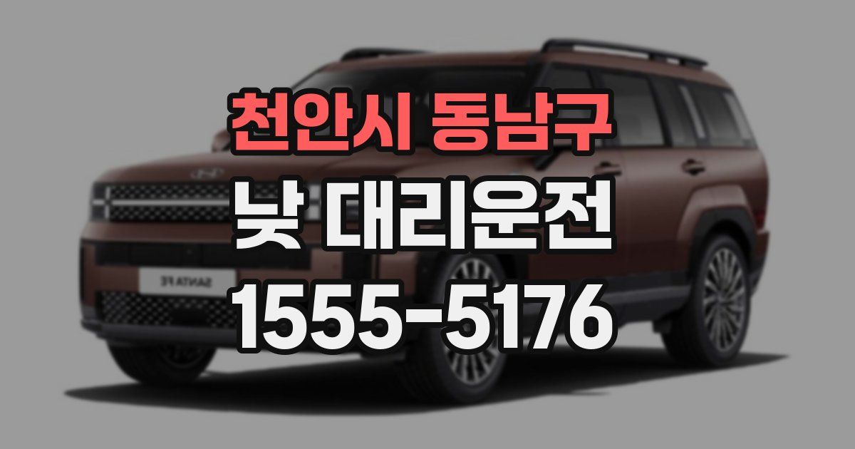 천안시 동남구 낮 대리운전