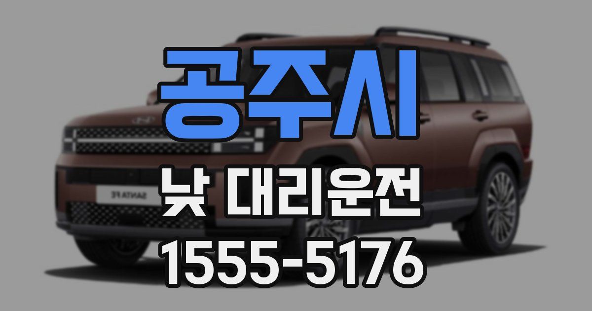 공주시 낮 대리운전