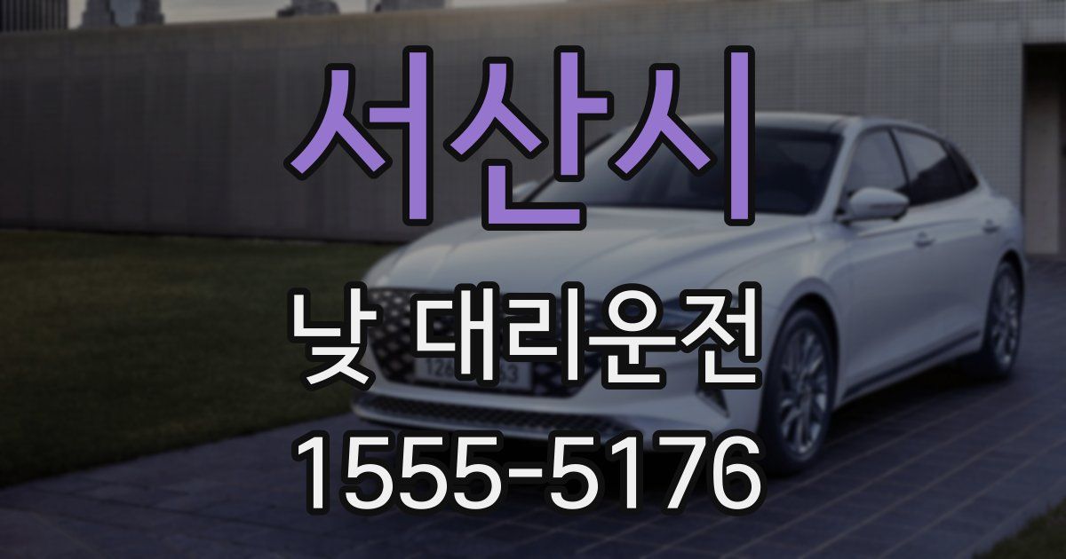 서산시 낮 대리운전