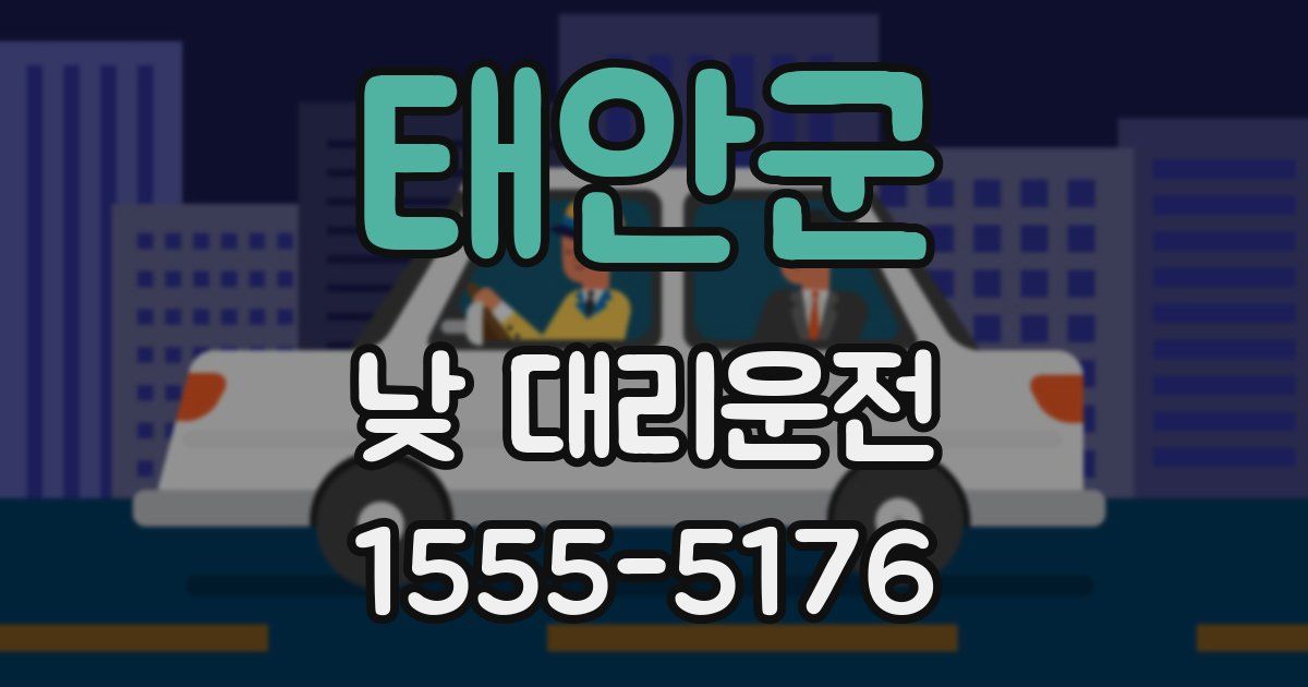 태안군 낮 대리운전