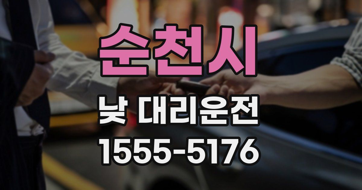 순천시 낮 대리운전