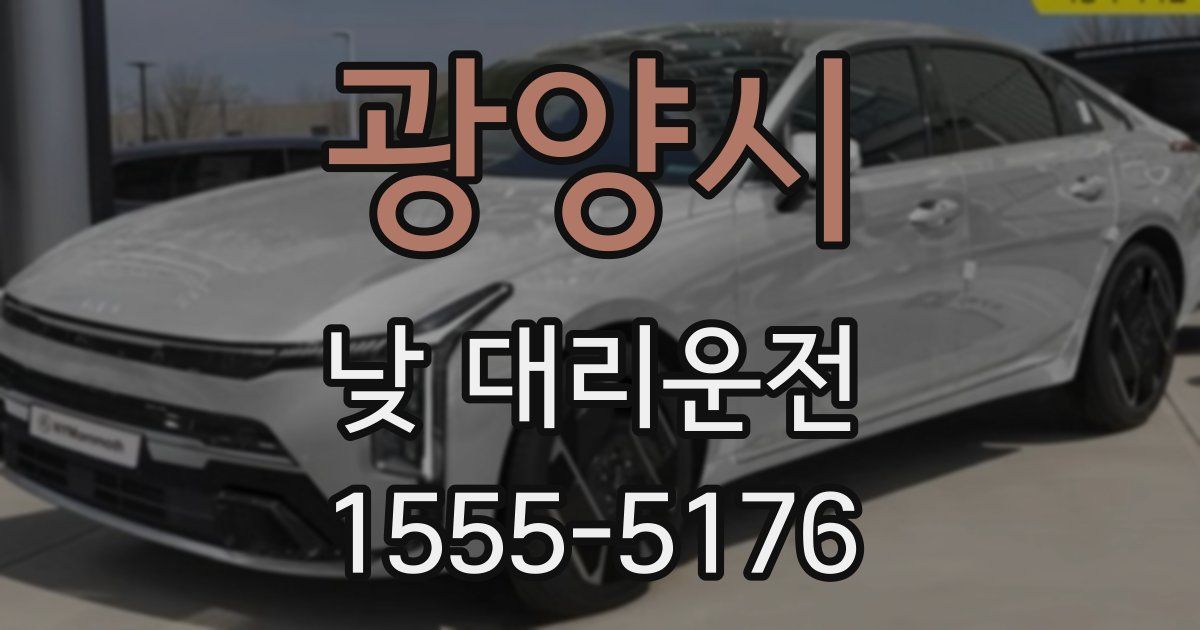 광양시 낮 대리운전