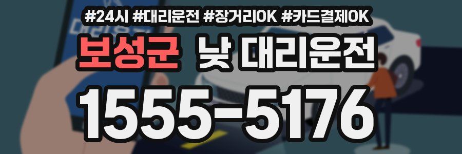 보성군 낮 대리운전