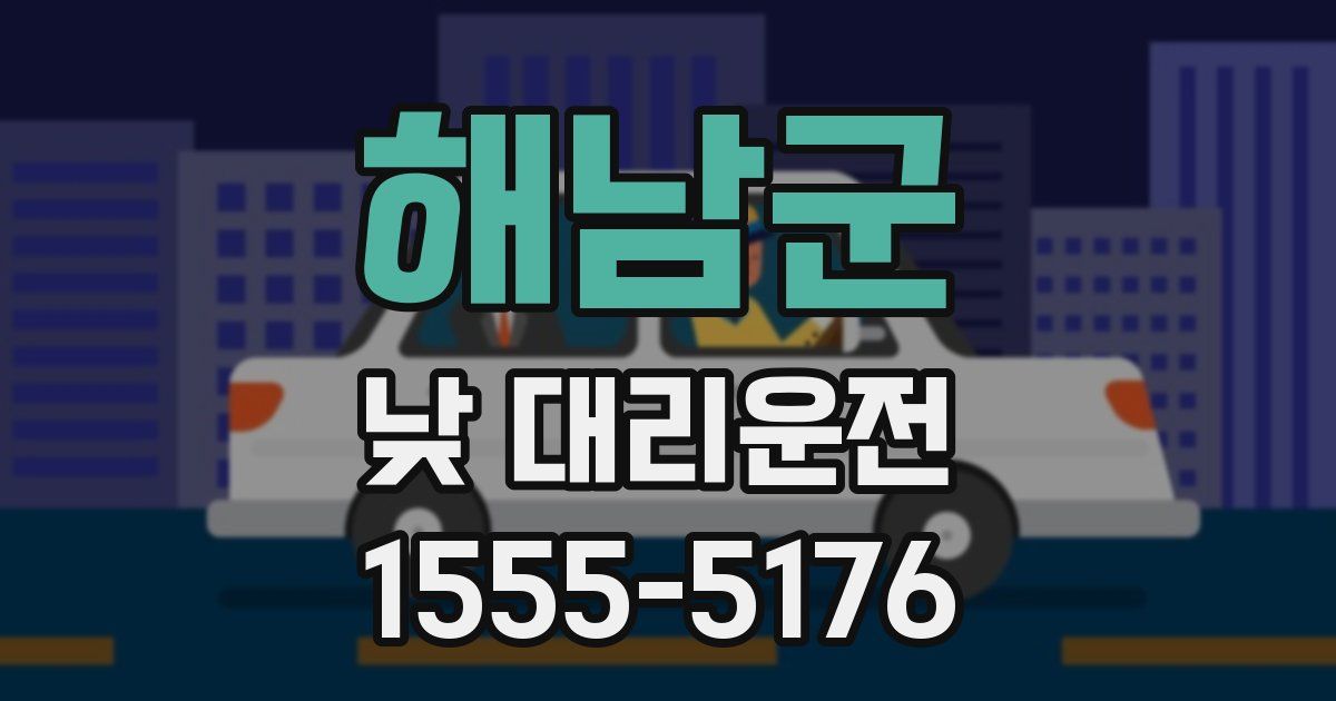 해남군 낮 대리운전