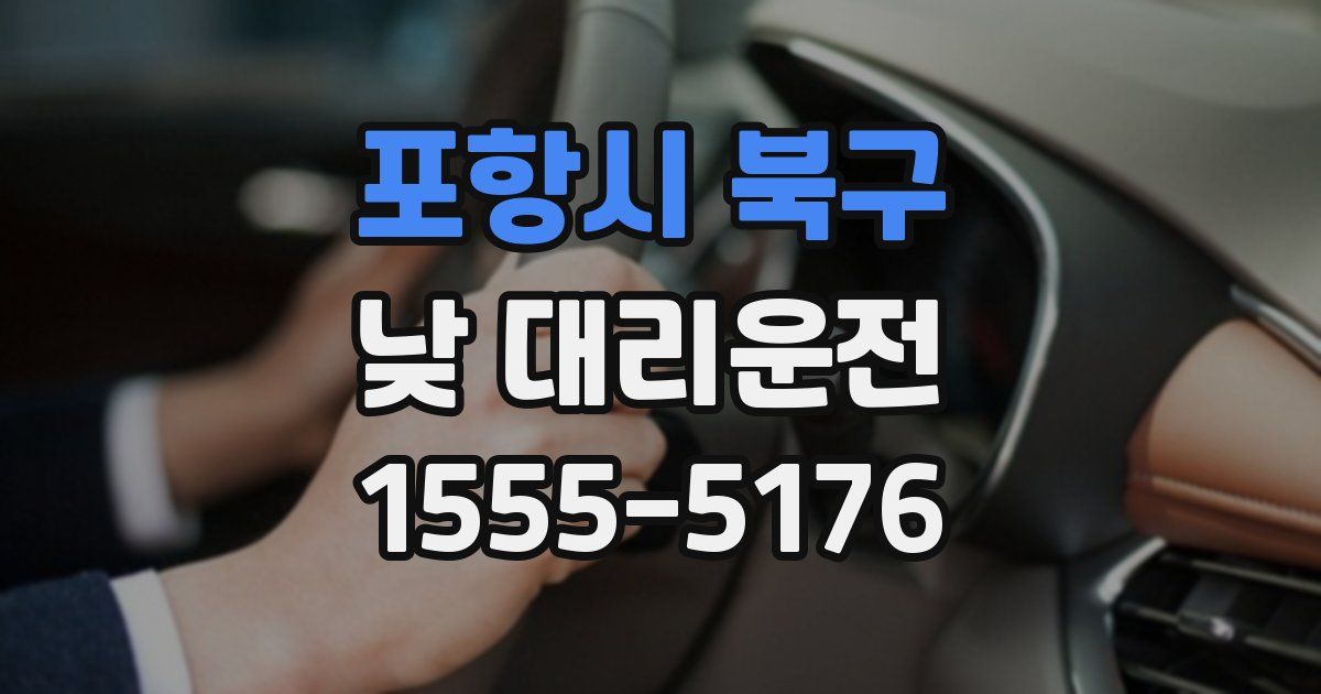 포항시 북구 낮 대리운전