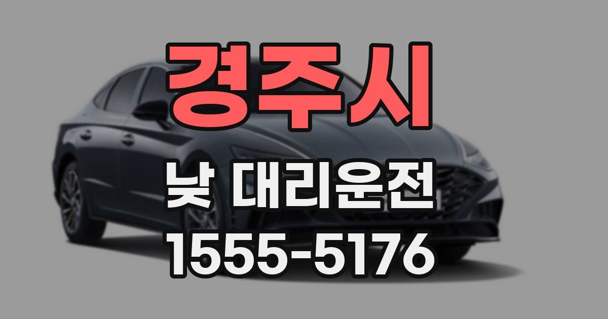 경주시 낮 대리운전