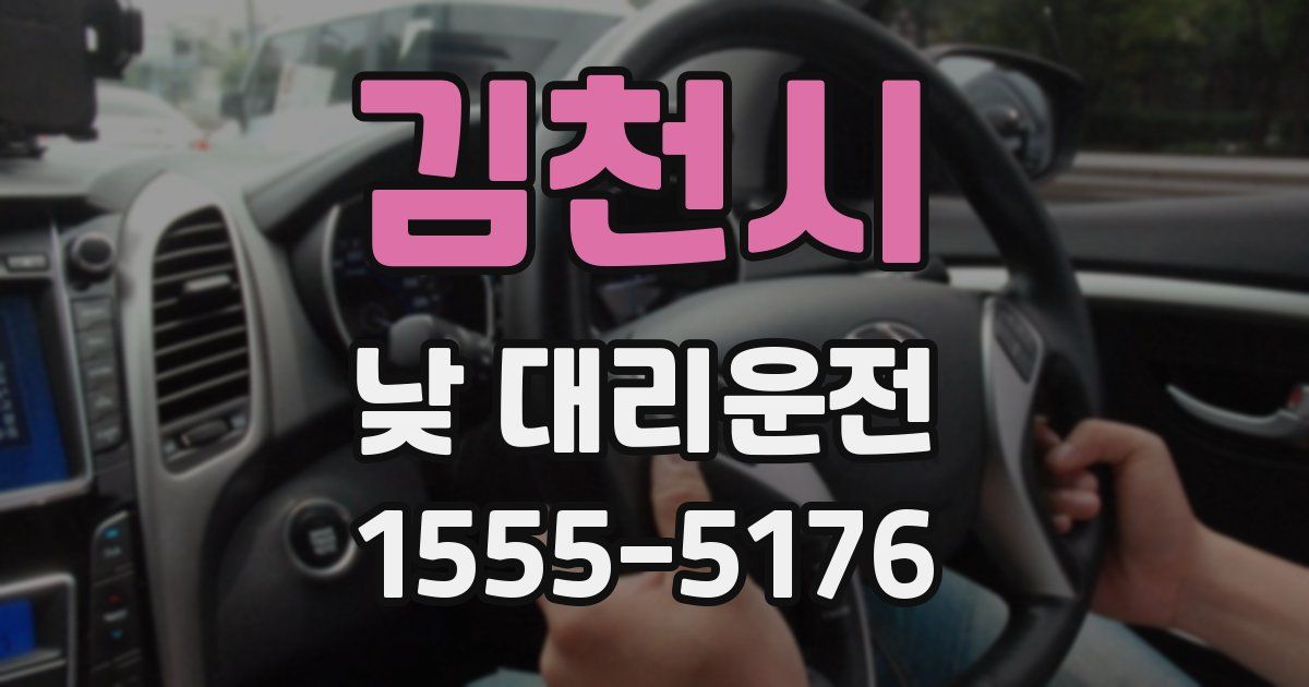 김천시 낮 대리운전