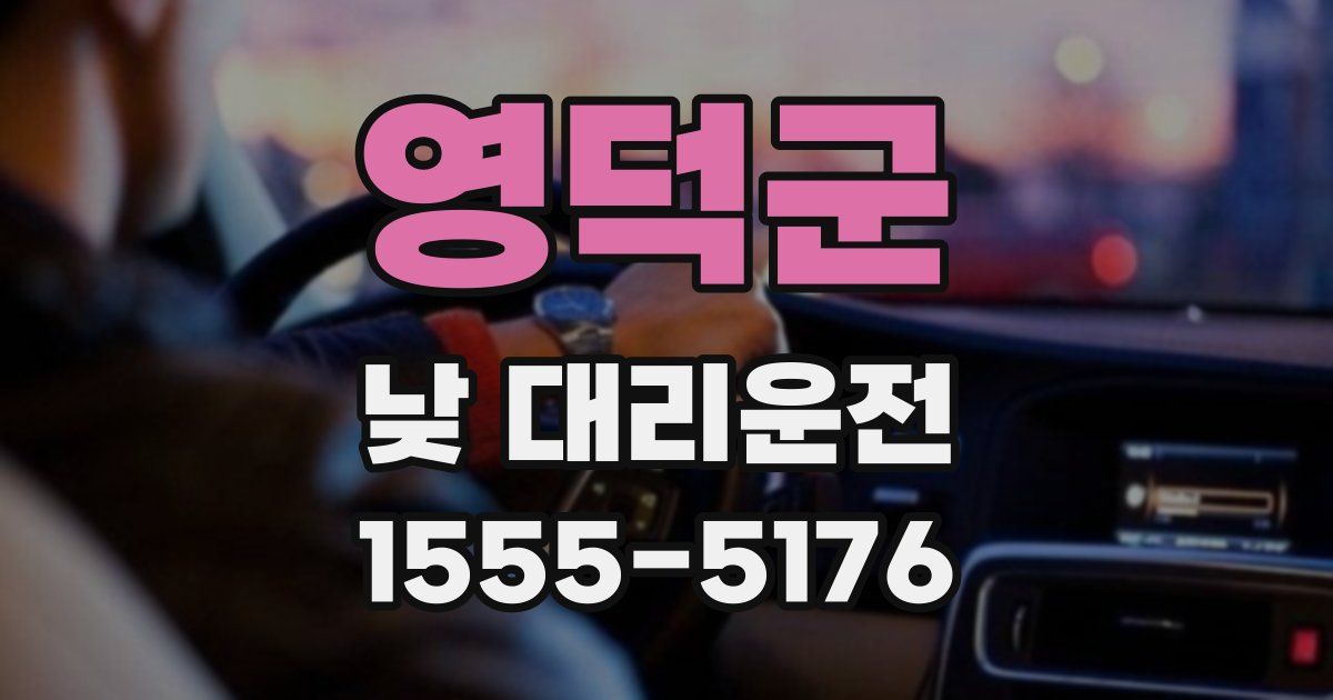 영덕군 낮 대리운전