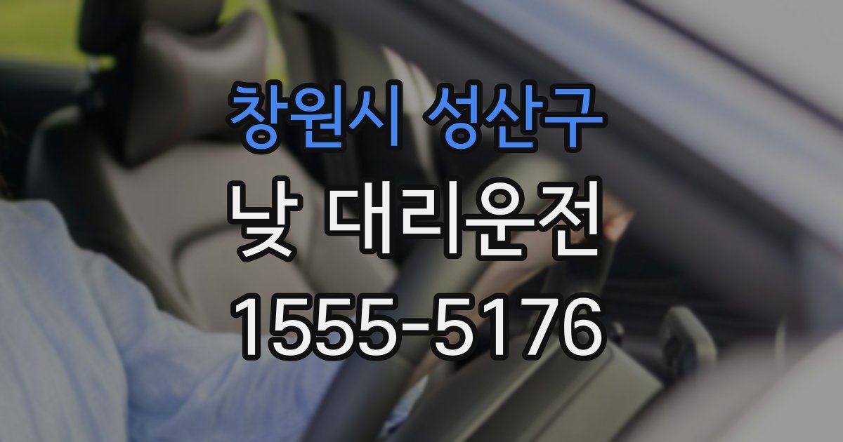 창원시 성산구 낮 대리운전