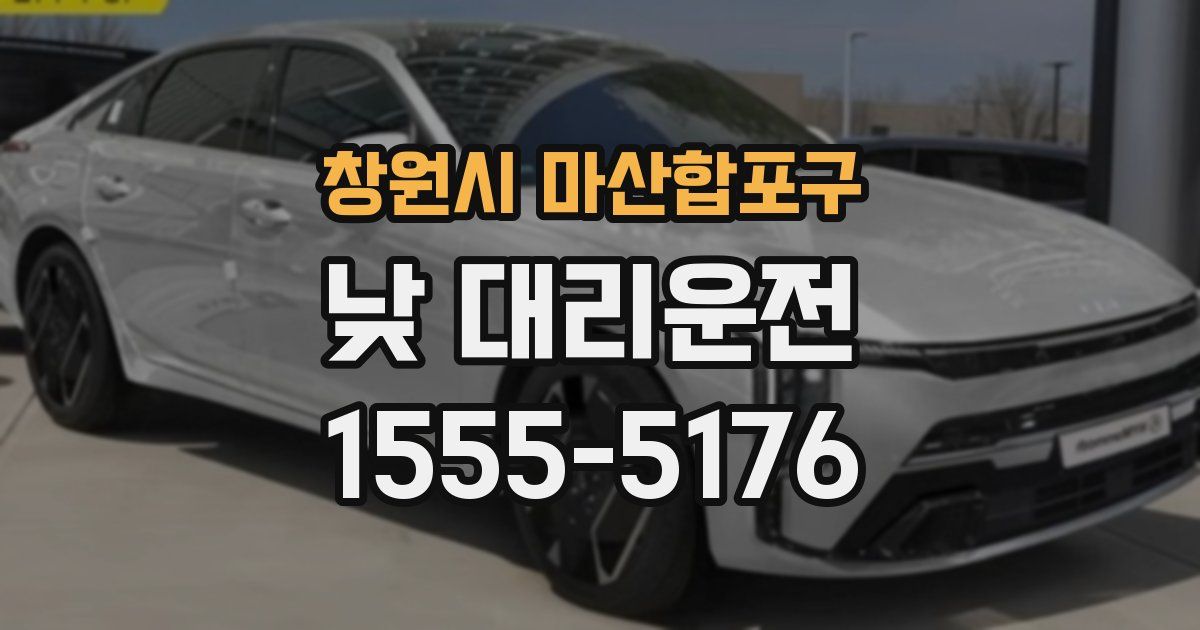 창원시 마산합포구 낮 대리운전
