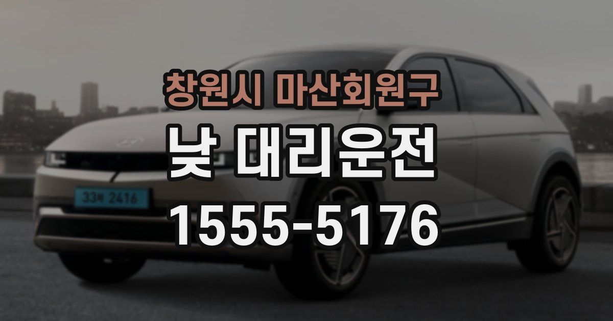 창원시 마산회원구 낮 대리운전