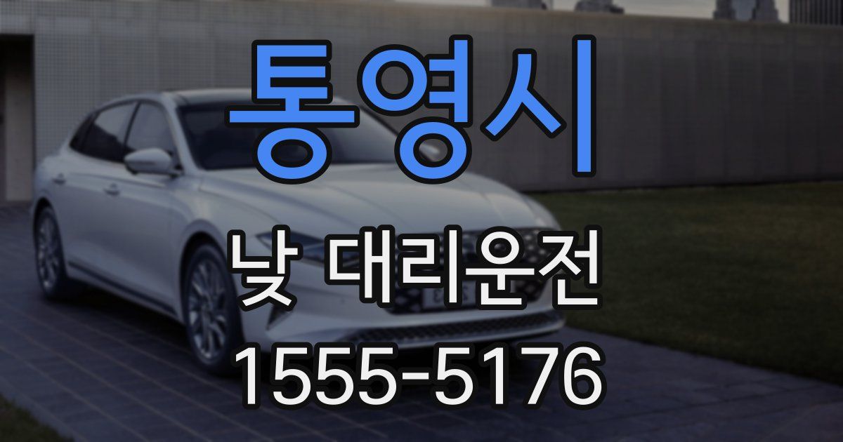 통영시 낮 대리운전