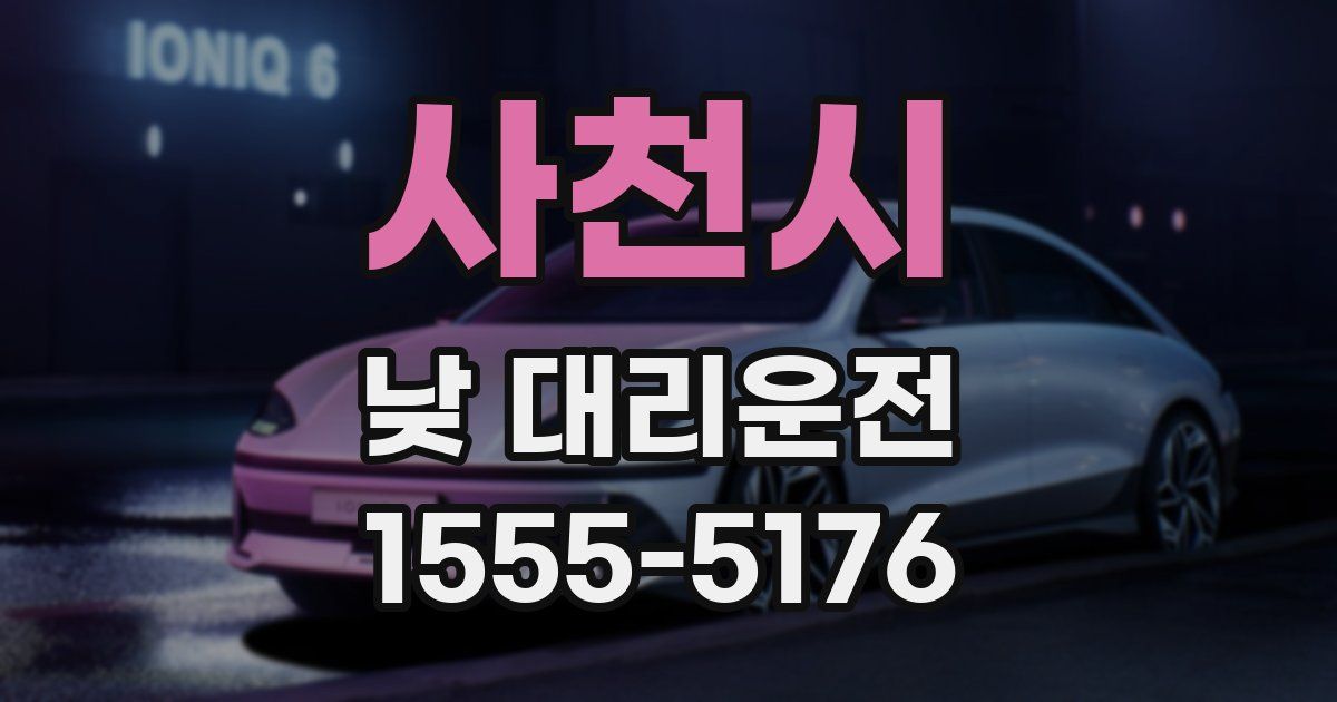 사천시 낮 대리운전