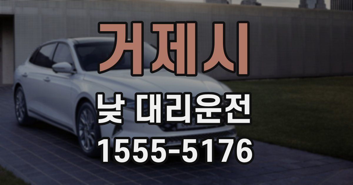 거제시 낮 대리운전
