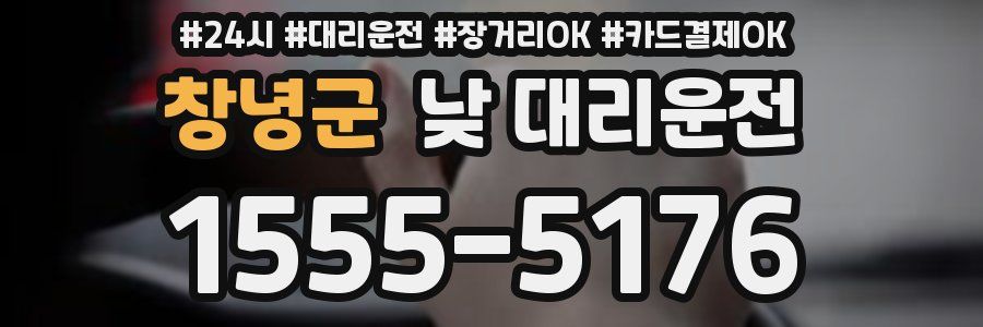 창녕군 낮 대리운전