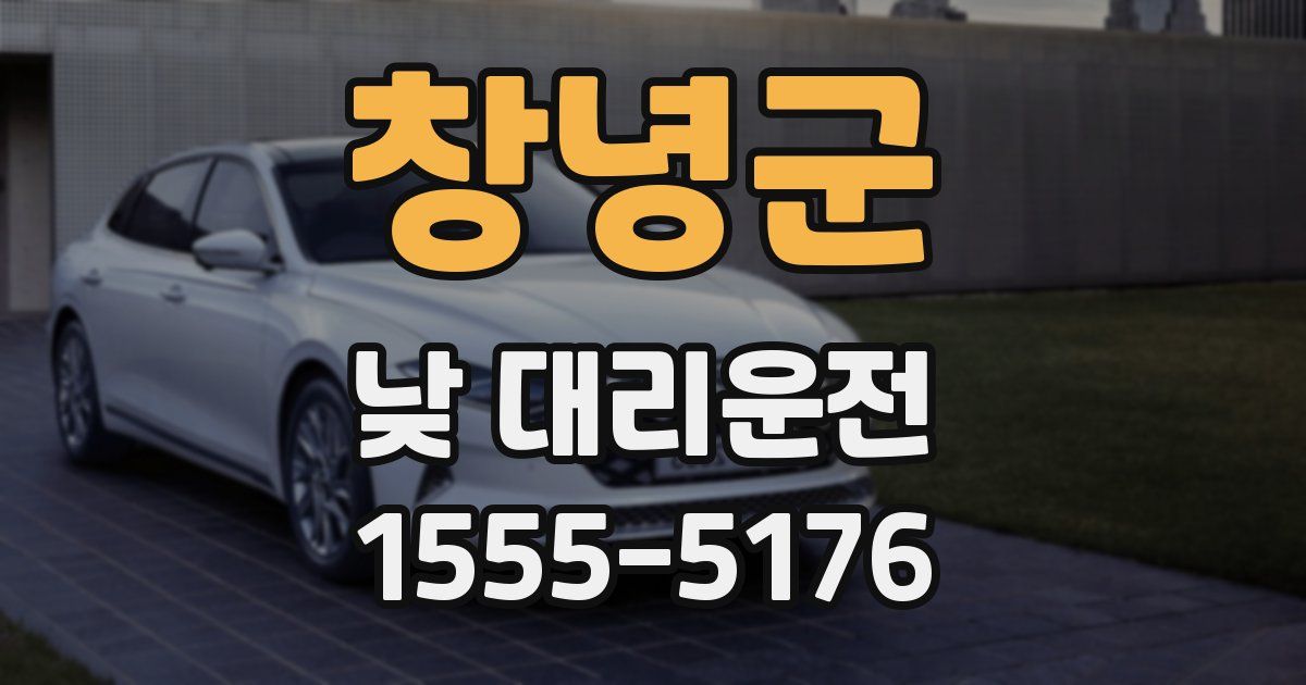 창녕군 낮 대리운전