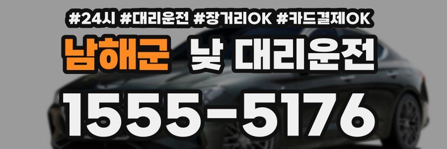 남해군 낮 대리운전