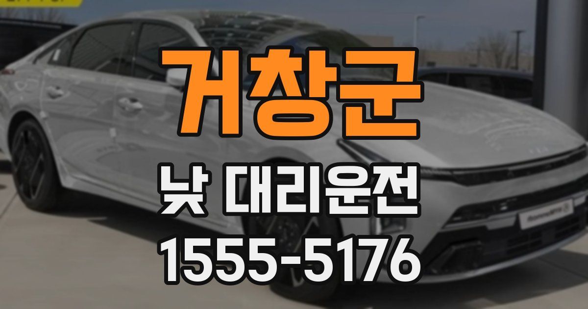 거창군 낮 대리운전