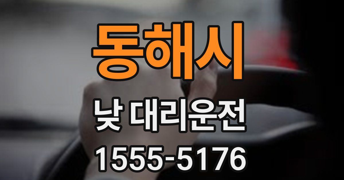 동해시 낮 대리운전