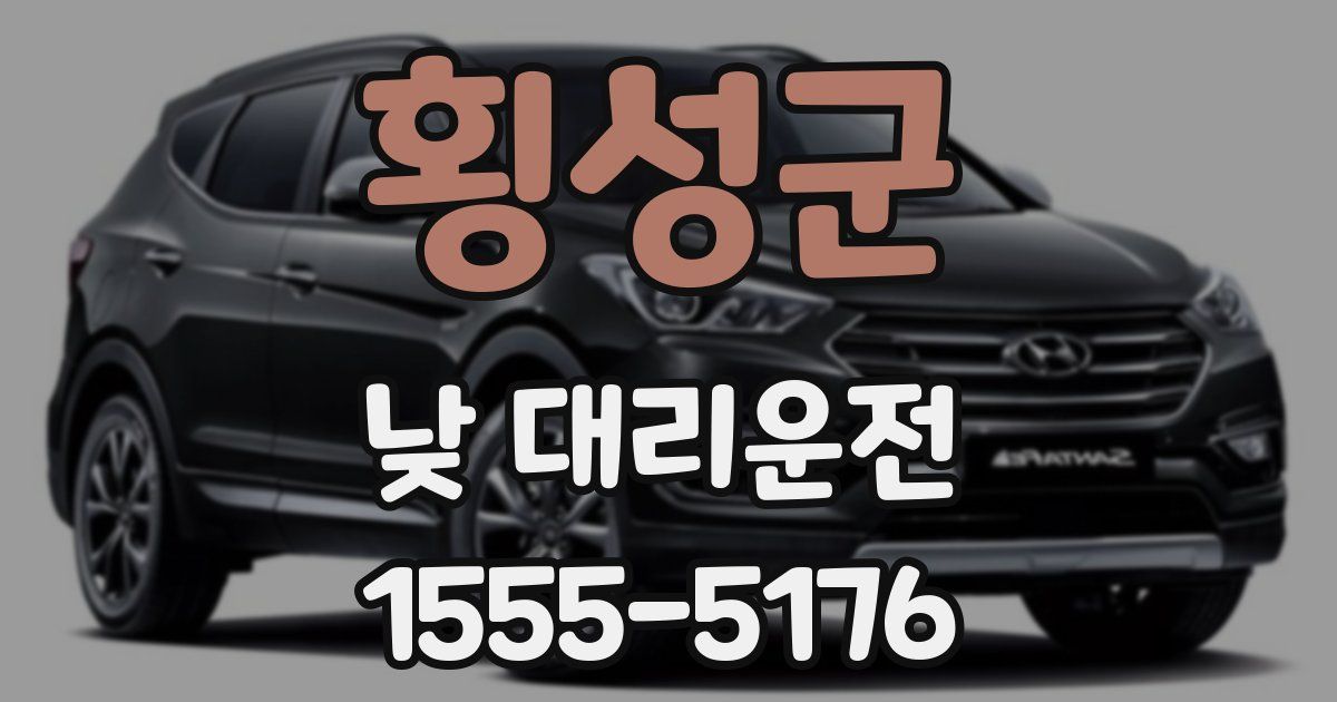 횡성군 낮 대리운전