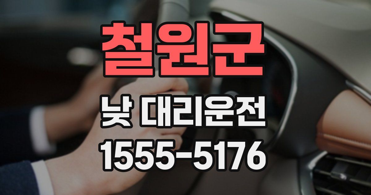 철원군 낮 대리운전