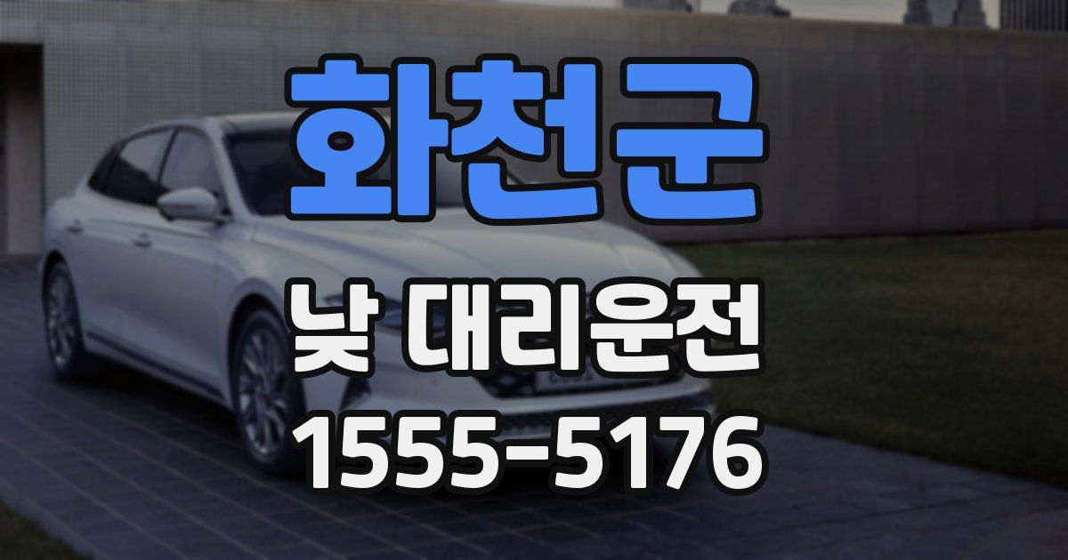 화천군 낮 대리운전