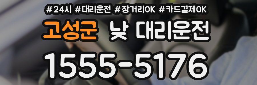 고성군 낮 대리운전