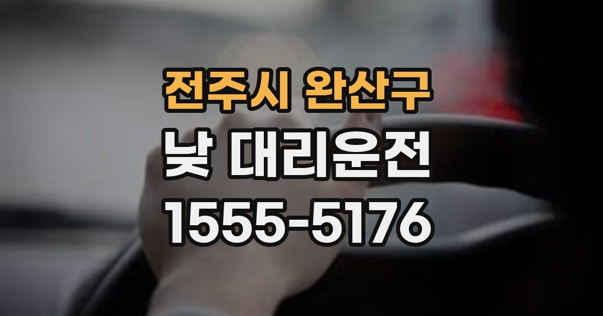 전주시 완산구 낮 대리운전