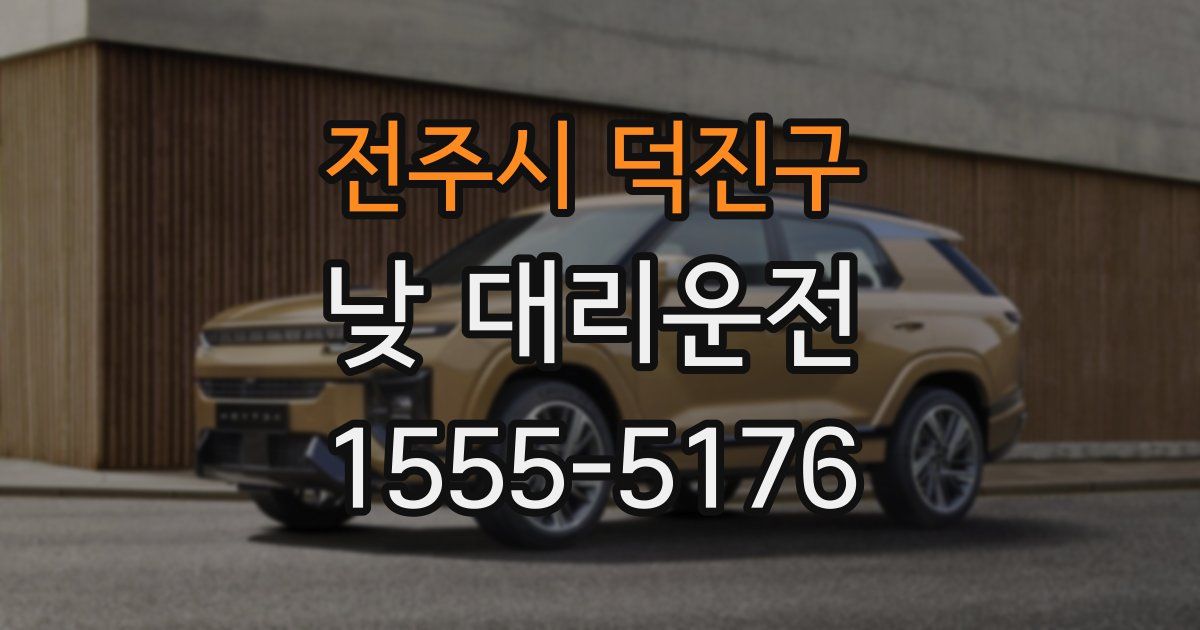 전주시 덕진구 낮 대리운전