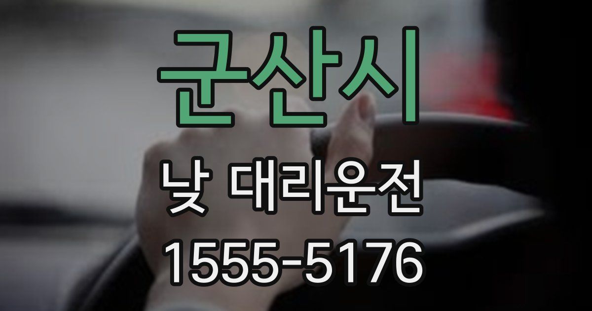 군산시 낮 대리운전