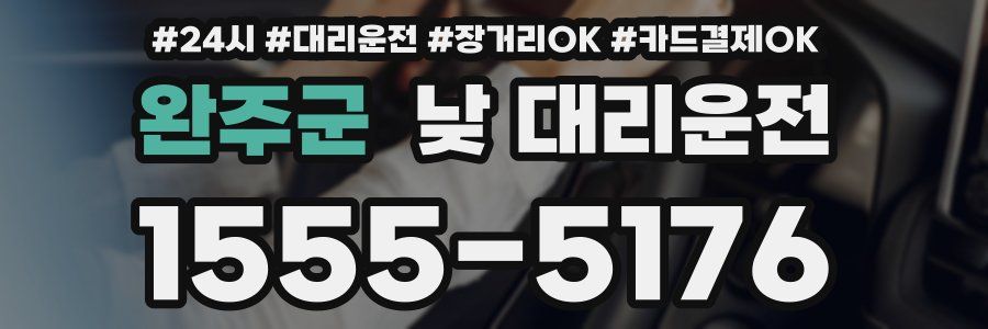 완주군 낮 대리운전