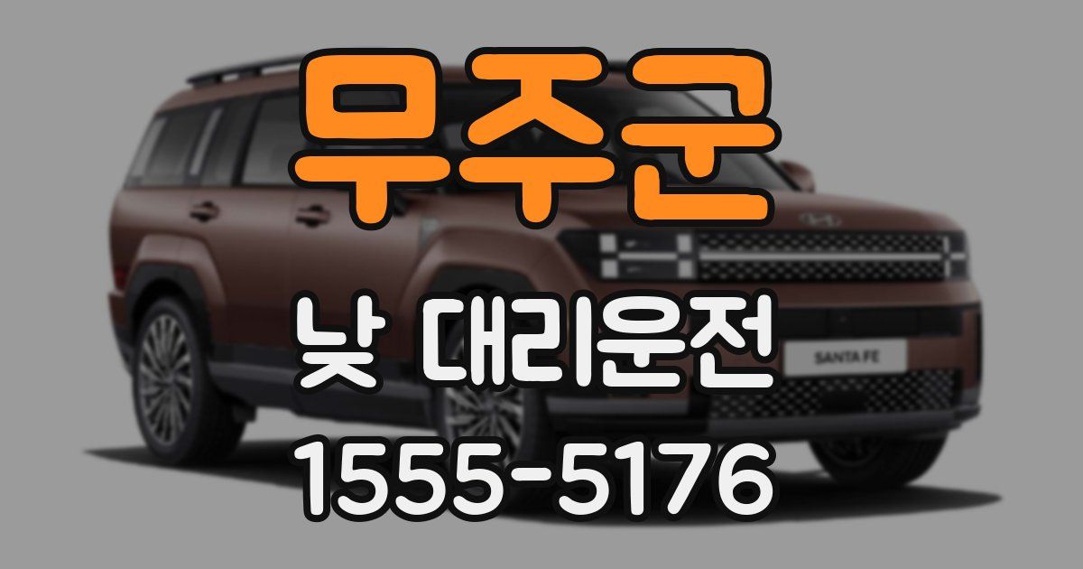 무주군 낮 대리운전