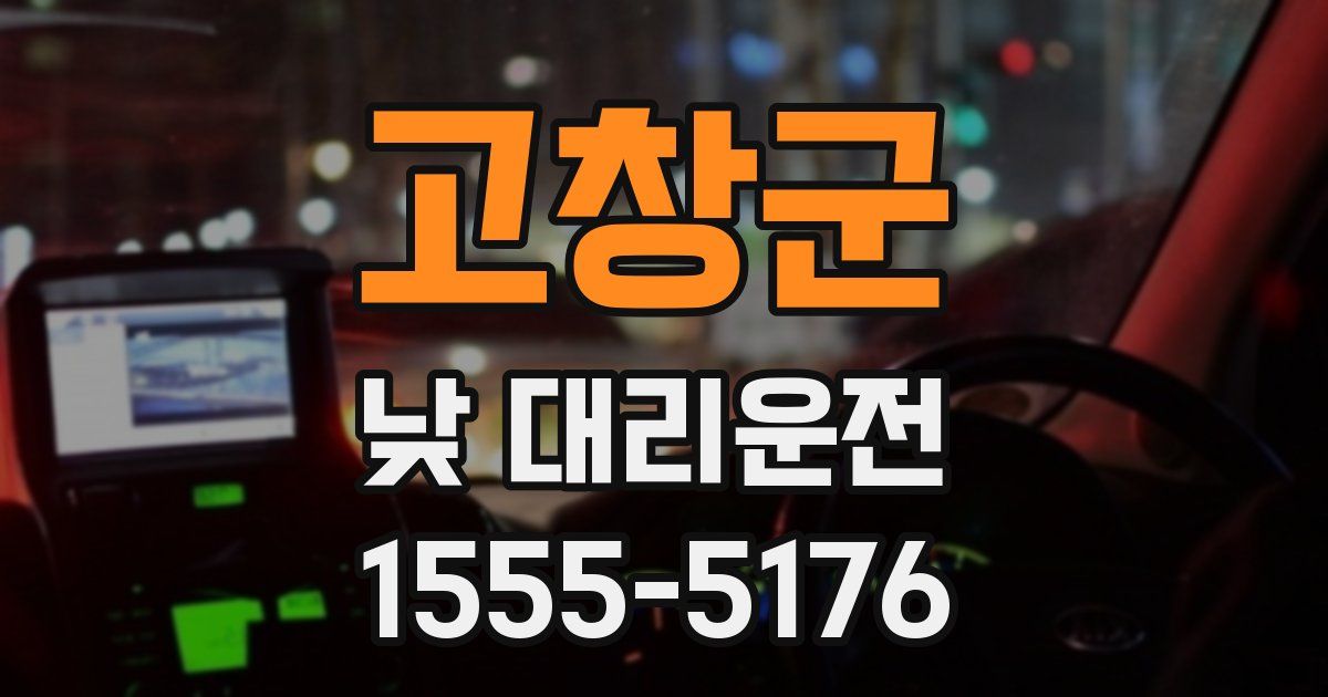 고창군 낮 대리운전